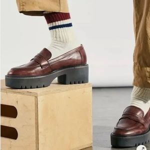 Free People Decker Penny Loafers Brown 36